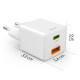 Hama Fast Charger, 1x USB-C, 1x USB-A, Mini Charger, PD, 30 W, white