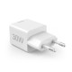 Hama Fast Charger, 1x USB-C, 1x USB-A, Mini Charger, PD, 30 W, white