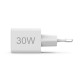 Hama Fast Charger, 1x USB-C, 1x USB-A, Mini Charger, PD, 30 W, white