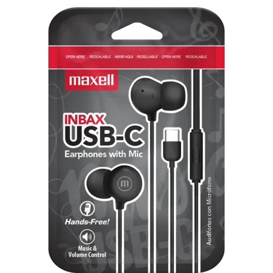MAXELL IN-BAX USB TYPE-C EARPHONES