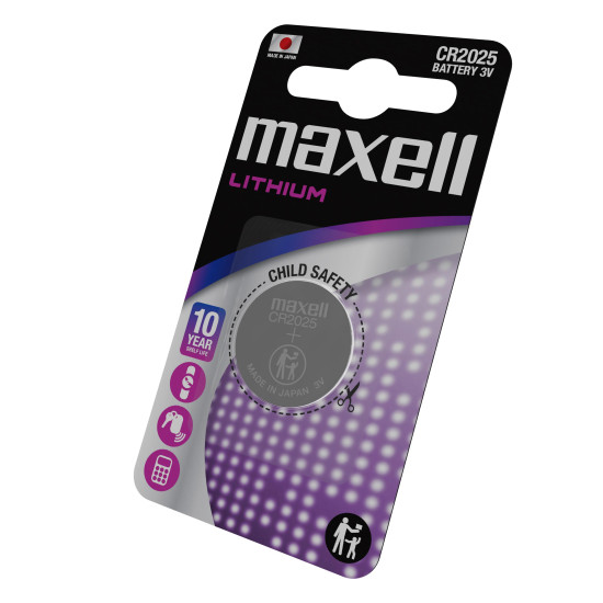 Lithium Button Battery MAXELL CR2025 3V 1pc./1pc./