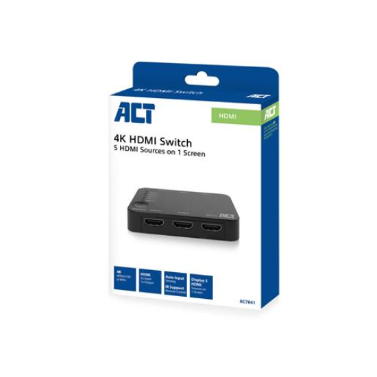 5x 1 HDMI switch, 3D and 4K support, 60Hz