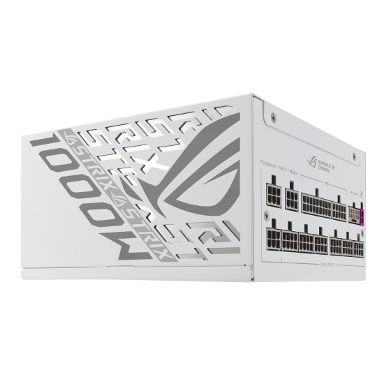 Power Supply ASUS ROG STRIX 1000W White Edition, 80+ Platinum PCIe 5.1, Fully Modular