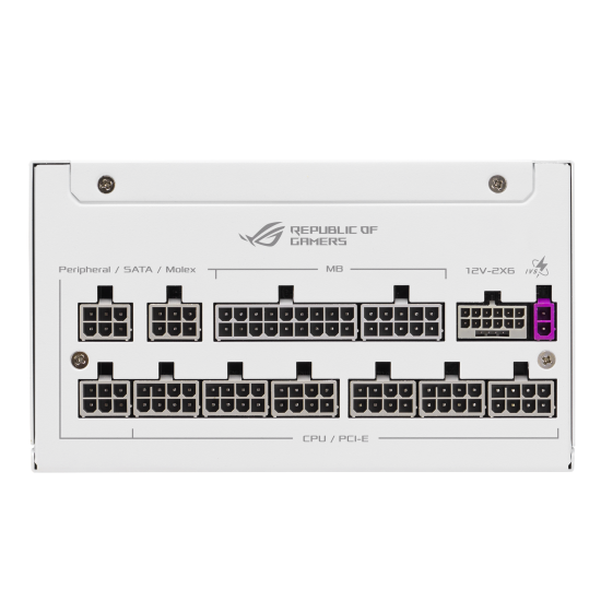 Power Supply ASUS ROG STRIX 1000W White Edition, 80+ Platinum PCIe 5.1, Fully Modular