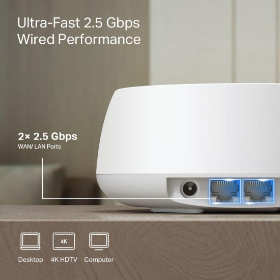 Mesh System TP-Link Deco BE25, Wi-Fi 7, BE3600 (2-Pack)