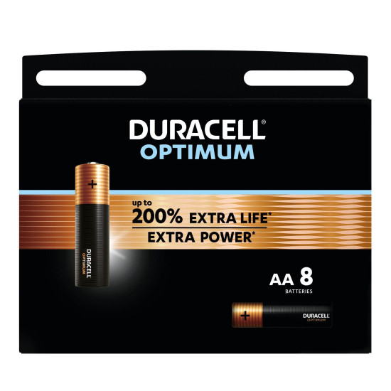 DURACELL OPTIMUM Alkaline Battery LR6 / 8 pcs. pack / 1.5V