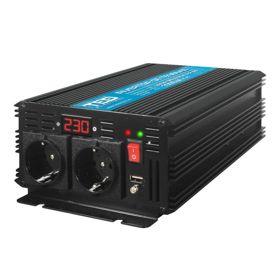 Inverter 12/220 V  DC/AC 1500/3000W Pure Sine Wave TED000385  TED ELECTRIC