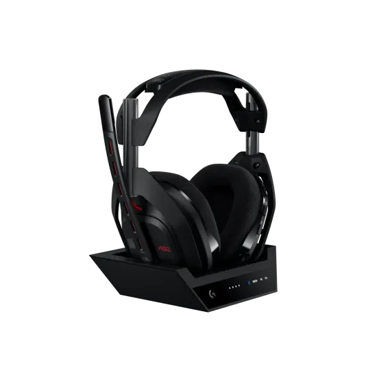 Logitech Astro A50 Lightspeed безжични слушалки със станция , черни