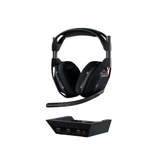 Logitech Astro A50 Lightspeed безжични слушалки със станция , черни