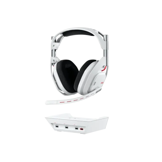 Logitech Astro A50 Lightspeed безжични слушалки със станция , Бели
