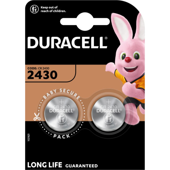 Lithium Button Battery DURACELL CR2430 3V 2 pcs in blister /price for 2 batteries/  GP