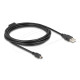 Delock Cable USB 2.0 male to mini-B USB 2.0 male, double shielded, transfer rate up to 480 Mb/s, 3.0 m, Black