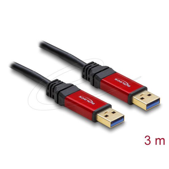 Delock Cable USB 3.2 Type-A male > USB 3.0 Type-A male 3 m metal