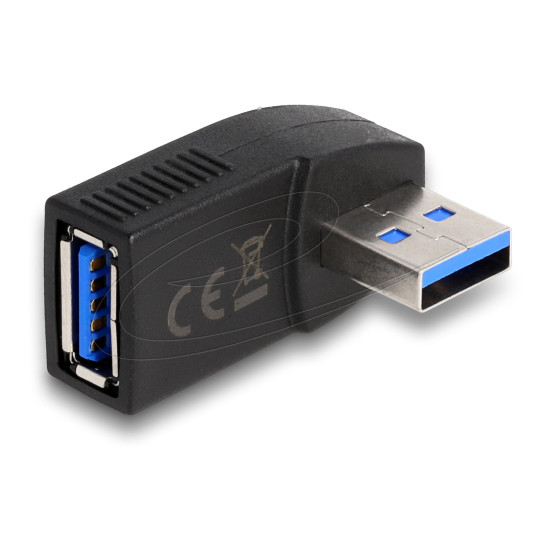 Адаптер Delock USB 3.0 мъжко-женско под ъгъл 270°, хоризонтално