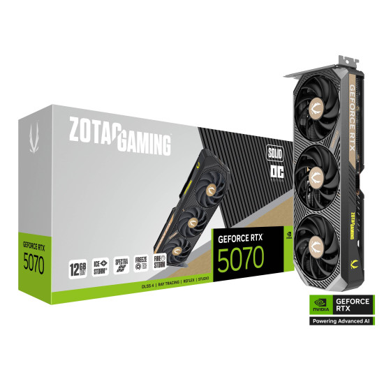 Graphic card ZOTAC GAMING RTX 5070 Solid OC 12GB GDDR7