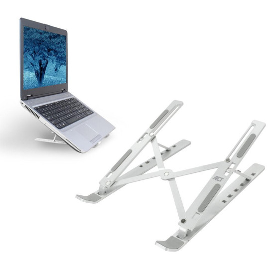 Foldable aluminum laptop stand ACT AC8120, 6 positions