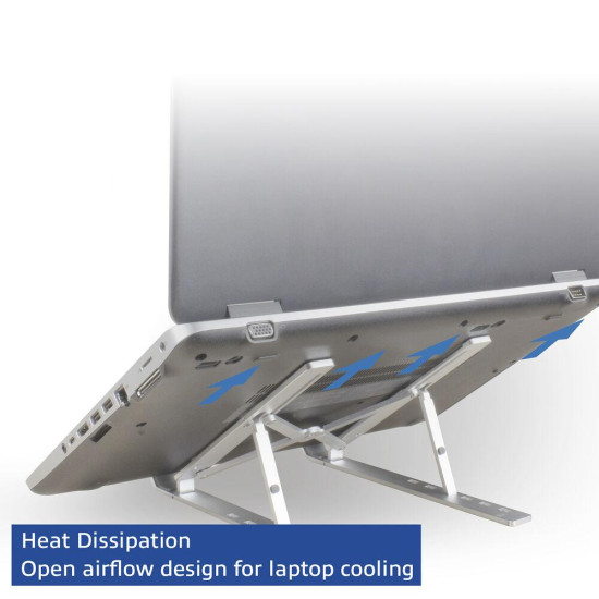Foldable aluminum laptop stand ACT AC8120, 6 positions