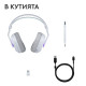 Геймърски слушалки Logitech G522 Lightspeed Wireless RGB, Микрофон, Бели