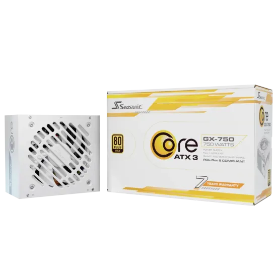 Захранващ блок Seasonic CORE GX White 750W 80+ Gold, Fully Modular, ATX 3.1, PCIe 5.1