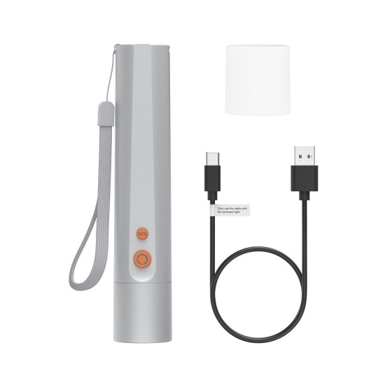 Hama “FL350-C” LED Torch, Rechargeable, Aluminium, 4 Modes + SOS