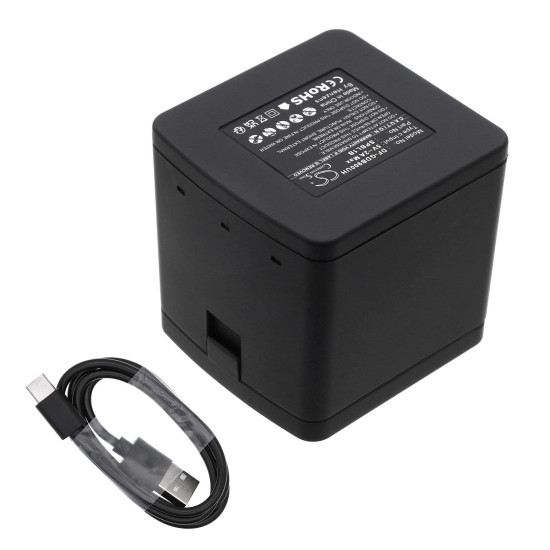 Charger for batteries for camera with three plates GoPro 9/ 10 / 11 / 12 With USB-C Cameron Sino