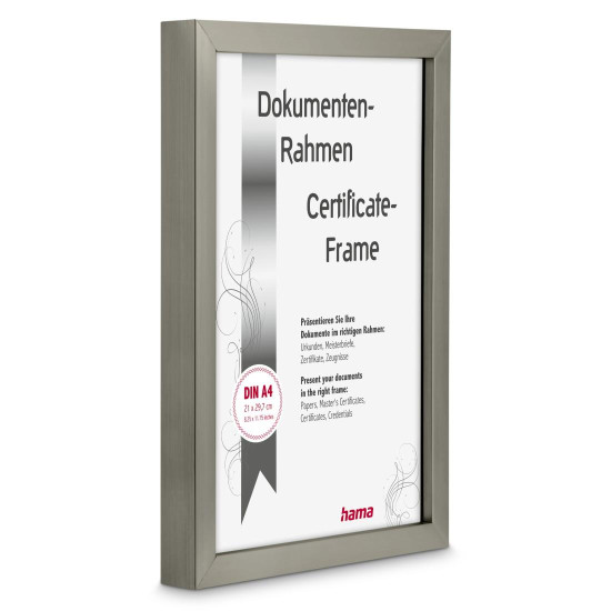 Hama “Chiaro” Plastic Frame, steel, 21 x 29.7 cm, DIN A4