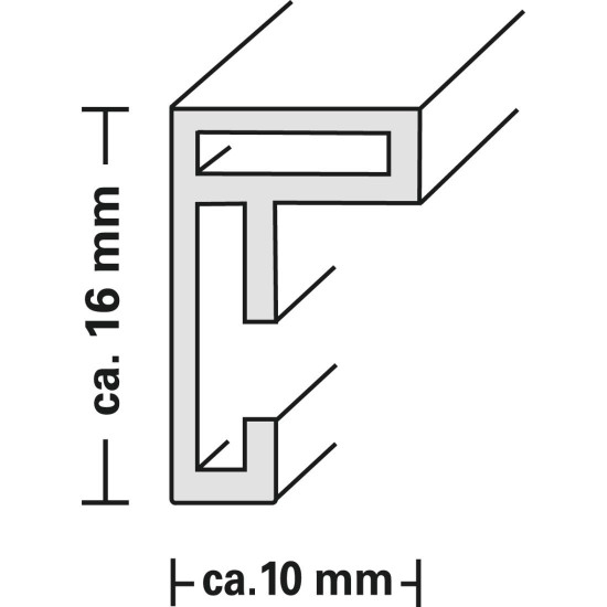Hama “Chiaro” Plastic Frame, steel, 21 x 29.7 cm, DIN A4