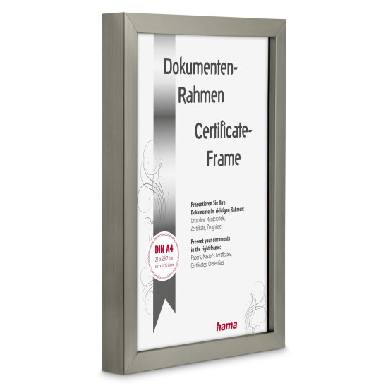 Hama “Chiaro” Plastic Frame, steel, 21 x 29.7 cm, DIN A4