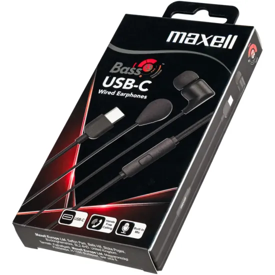 Слушалки  MAXELL тапи EB10  BASS 13  USB-C