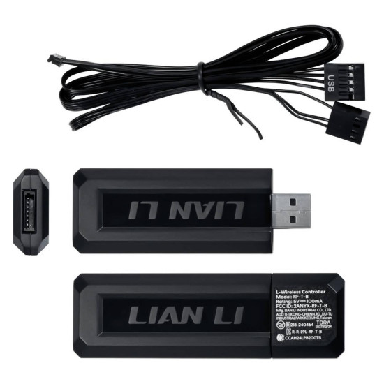 3Pack Fans Lian Li UNI FAN SL-INF Wireless ARGB PWM Reverse - 120 mm Black + Controller
