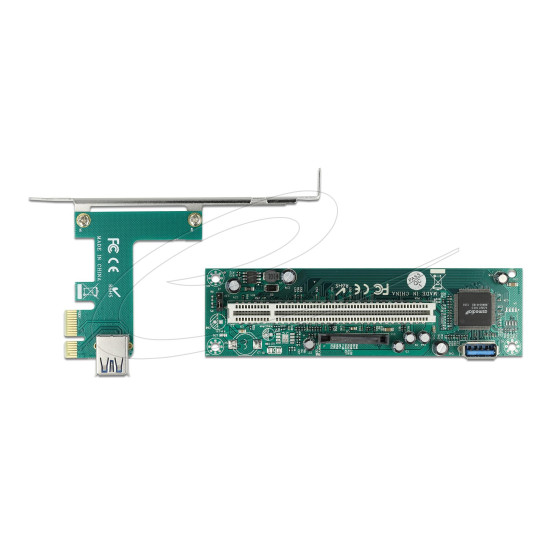 Delock Riser Card PCI Express x1 to 1 x PCI 32 Bit Slot with 60 cm cable