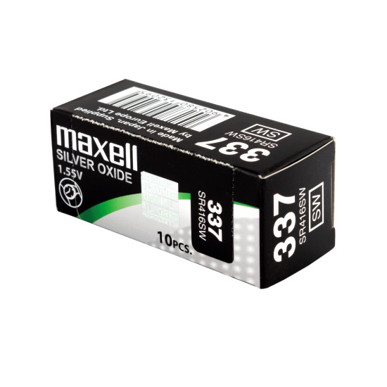 Button Battery Silver MAXELL SR416 SW  /337/1.55V