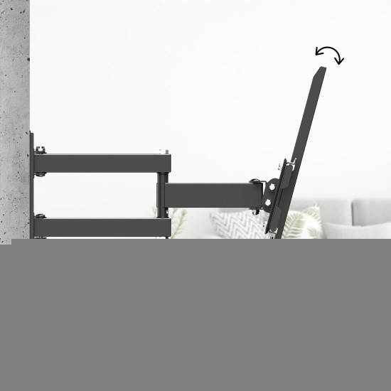 Стенна стойка за TV, 32 - 75”, до 40 кг, въртяща се, накланяща се, издърпваща се