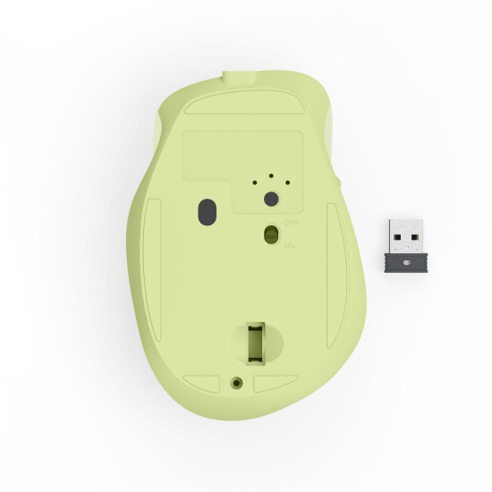 Hama “WM-500” Wireless Mouse, Ergonom., 6 Buttons, W/O Click Noise, Battery, green
