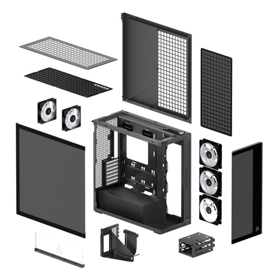 Case Arctic Xtender VG - Black Mid-Tower