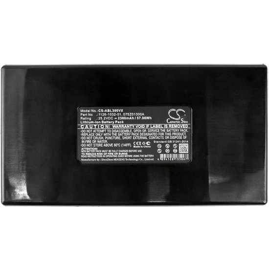 Camera Battery for Lawn Mower  Wiper C Xe, C120, Ambrogio Alex L30 delux, Alpina AR1500   25,2V 2300mAh Cameron Sino
