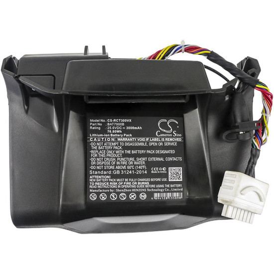 Camera Battery for Lawn Mower  WOLF Garten Loopo M1000, M2000, Robomow City MC1000, BAT7000C,7000B LiIon 25.6V 3000mAh Cameron Sino