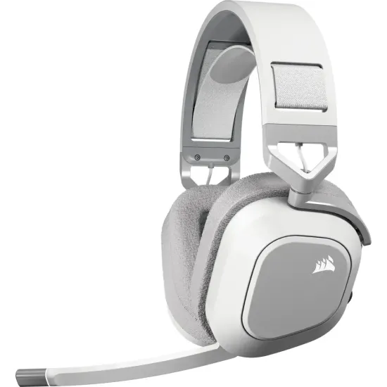 Геймърски слушалки с микрофон Corsair HS80 MAX White безжични и блутут PC/PS5/PS4