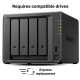 Мрежов сторидж Synology NAS DS925+, за 4 диска, AMD Ryzen V1500B, 4GB DDR4 SODIMM