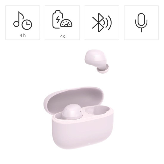 Hama “Freedom Buddy II” Bluetooth® Headphones, TWS, Earbuds, Voice Control, pink