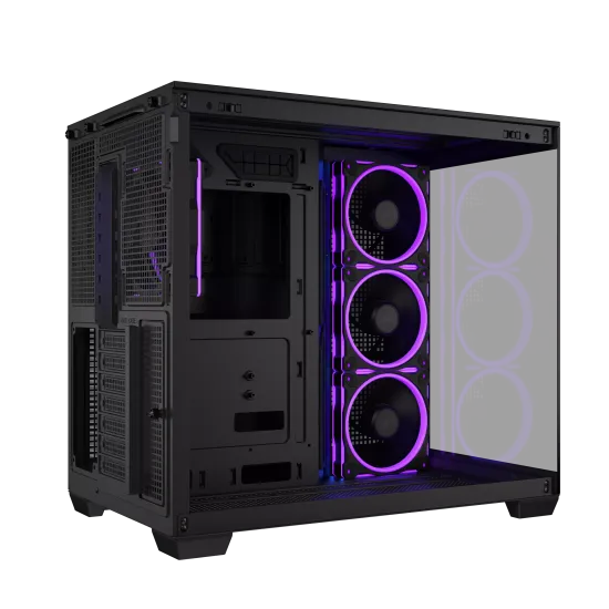 Case ASUS A32 PLUS Tempered Glass + 4 ARGB Fans - Black