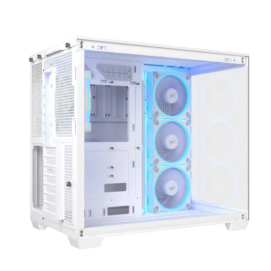 Case ASUS A32 PLUS Tempered Glass + 4 ARGB Fans - White