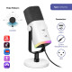 Desktop Microphone FIFINE AM8 Dynamic RGB XLR/USB - White