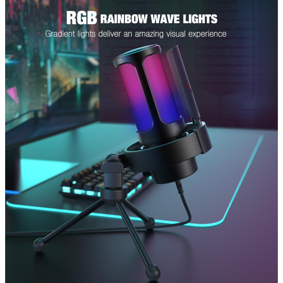 Desktop Microphone FIFINE A8V RGB - Black