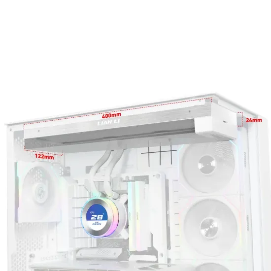 CPU AiO Cooler Lian Li HydroShift II LCD-C 360 Fanless ARGB - Бял