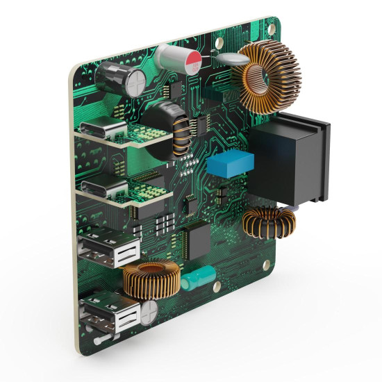 Hama 4-Port Charging Stn, Fast Charger, 2x USB-C, 2x USB-A, PD, 60 W, blk