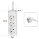 Hama 3-Way Multiple Socket Outlet, with Shutter - Incr. Touch Protect., 1.4 m, white