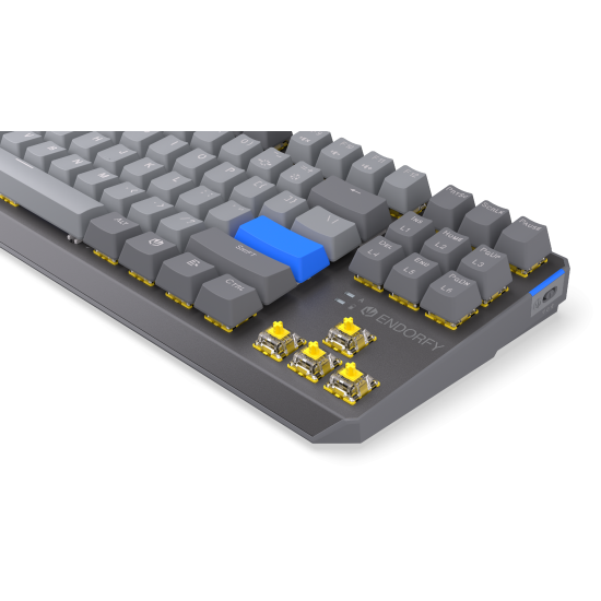 Endorfy механична клавиатура Thock Wireless V2 TKL, PBT, Endorfy Yellow switch, US Layout
