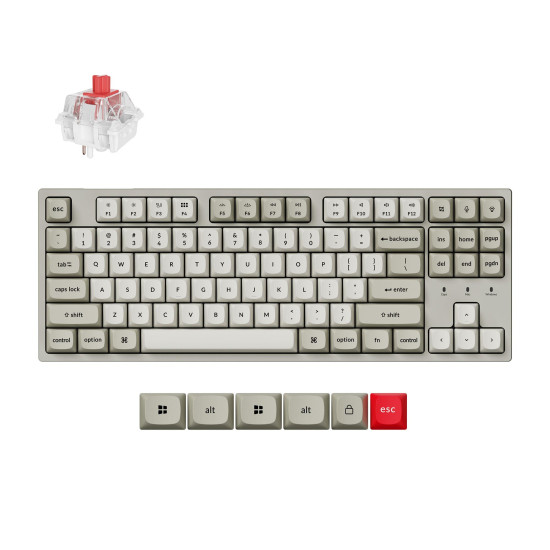 Mechanical Keyboard Keychron C1 Pro 8K QMK - Super Red Switch