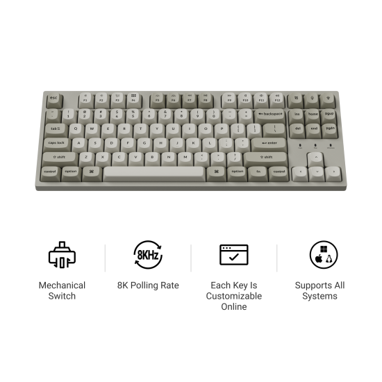 Mechanical Keyboard Keychron C1 Pro 8K QMK - Super Red Switch